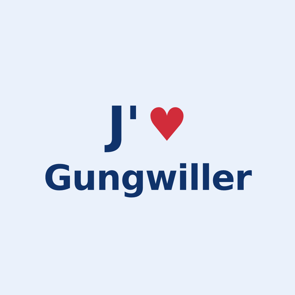 Sticker personnalisé Gungwiller — design J'aime Gungwiller