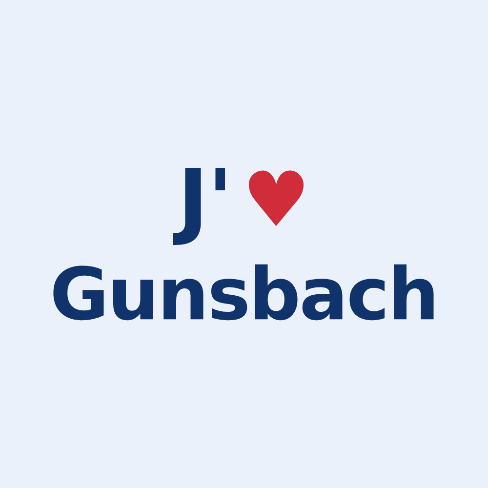 Sticker personnalisé Gunsbach — design J'aime Gunsbach