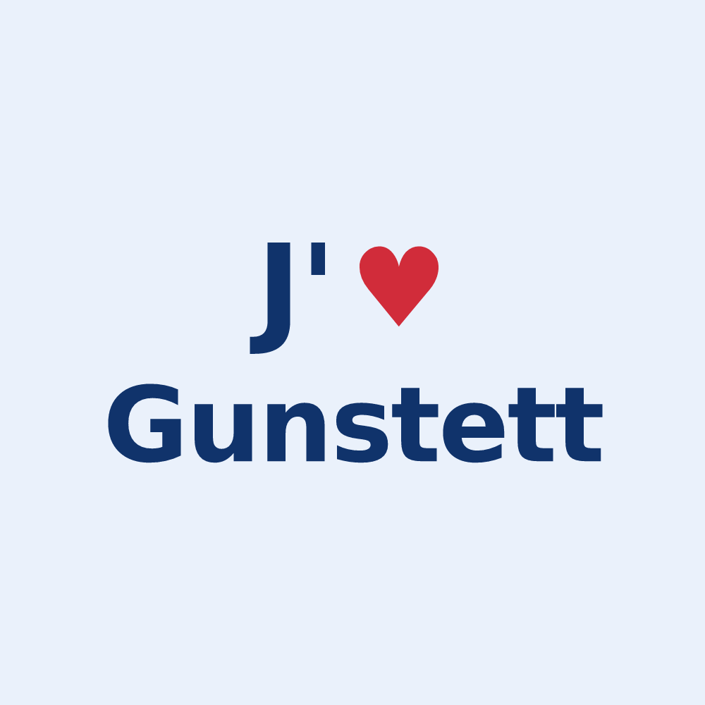 Sticker personnalisé Gunstett — design J'aime Gunstett