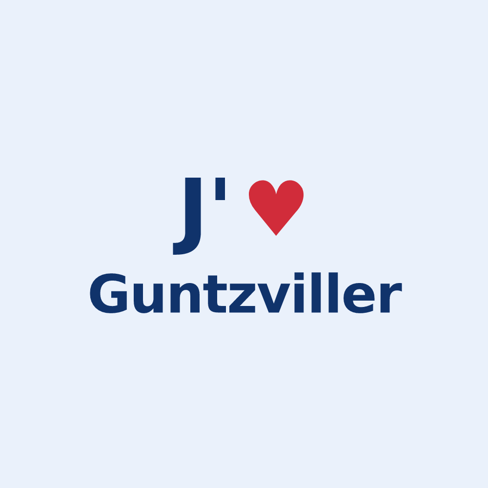 Sticker personnalisé Guntzviller — design J'aime Guntzviller