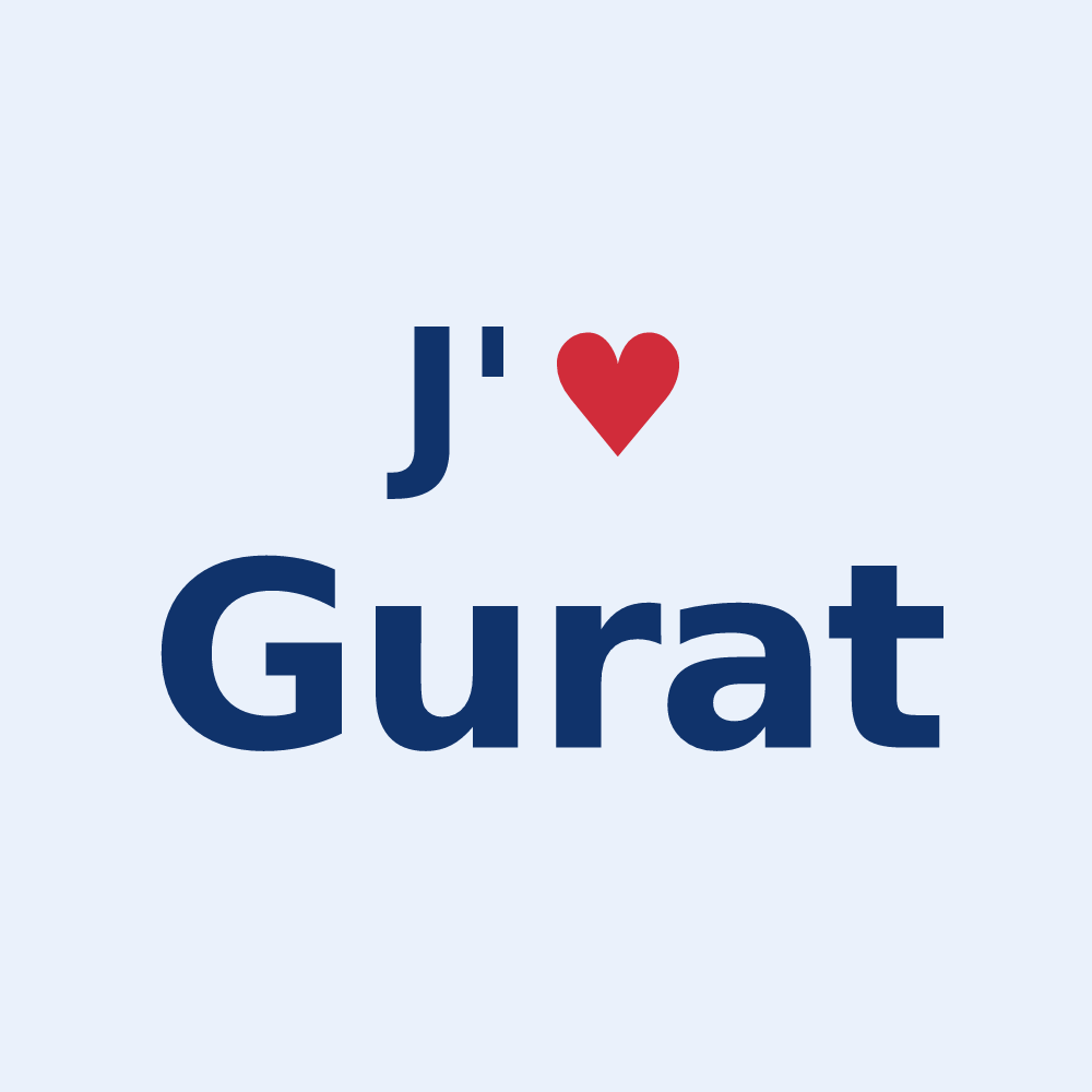 Sticker personnalisé Gurat — design J'aime Gurat