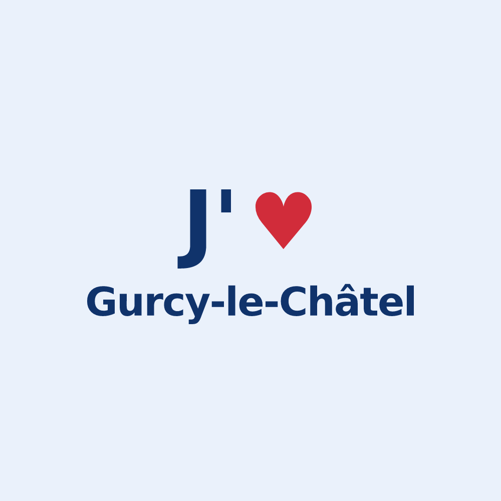 Sticker personnalisé Gurcy-le-Châtel — design J'aime Gurcy-le-Châtel