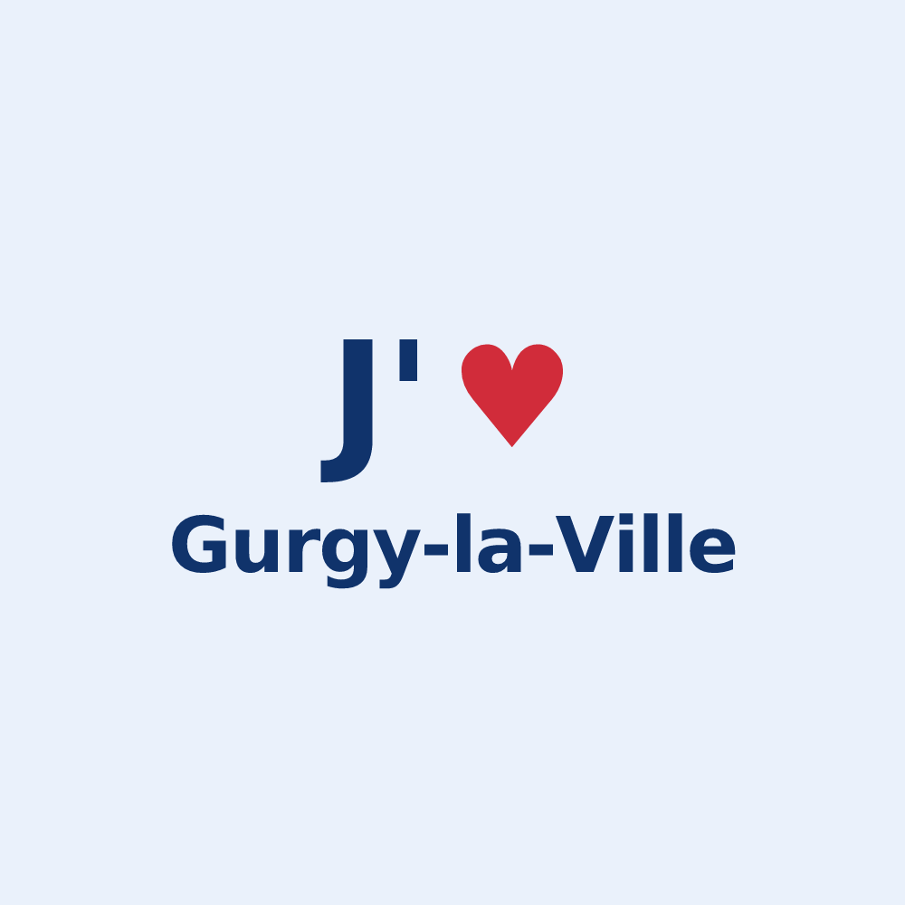 Sticker personnalisé Gurgy-la-Ville — design J'aime Gurgy-la-Ville