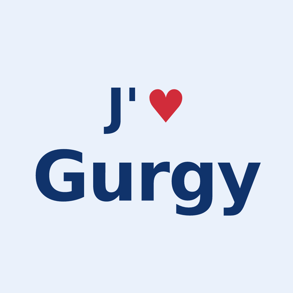 Sticker personnalisé Gurgy — design J'aime Gurgy