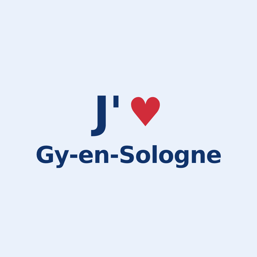 Sticker personnalisé Gy-en-Sologne — design J'aime Gy-en-Sologne