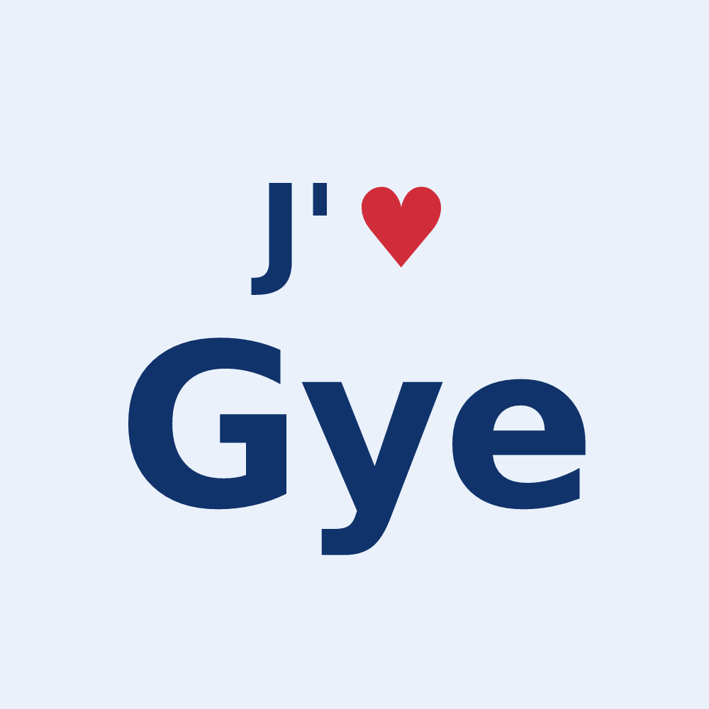 Sticker personnalisé Gye — design J'aime Gye