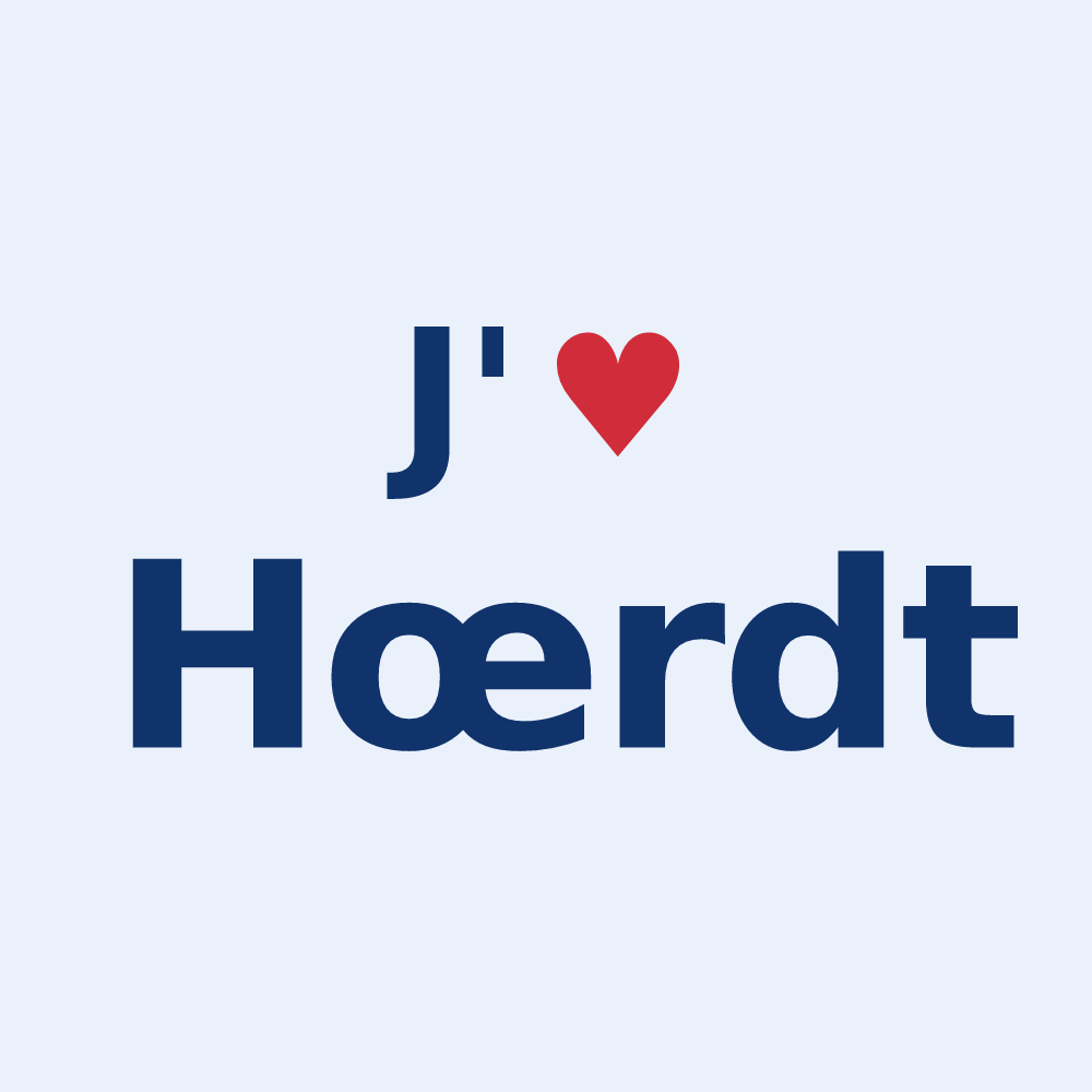 Sticker personnalisé Hœrdt — design J'aime Hœrdt