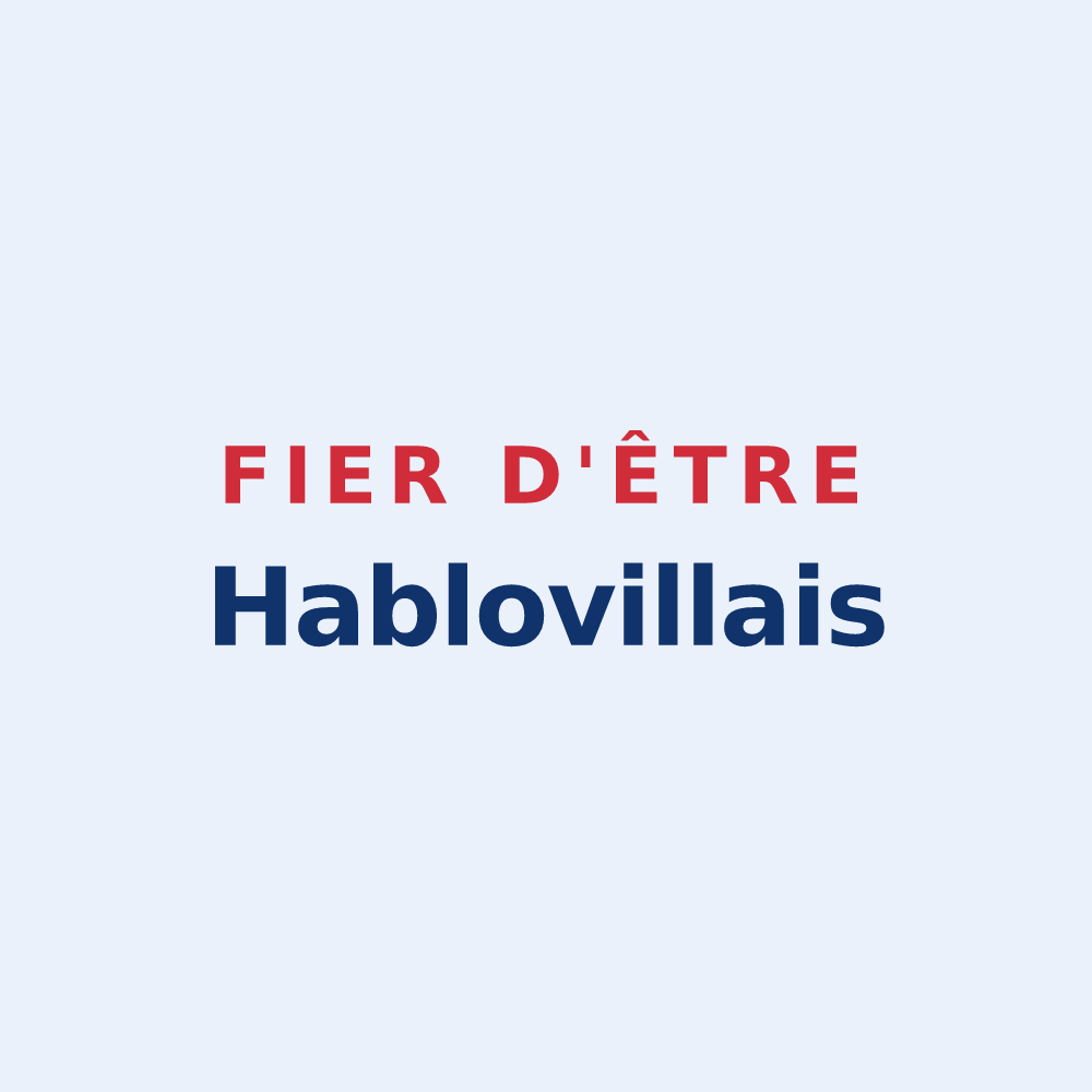 Sticker « Fier d'être Hablovillais » — design pour Habloville