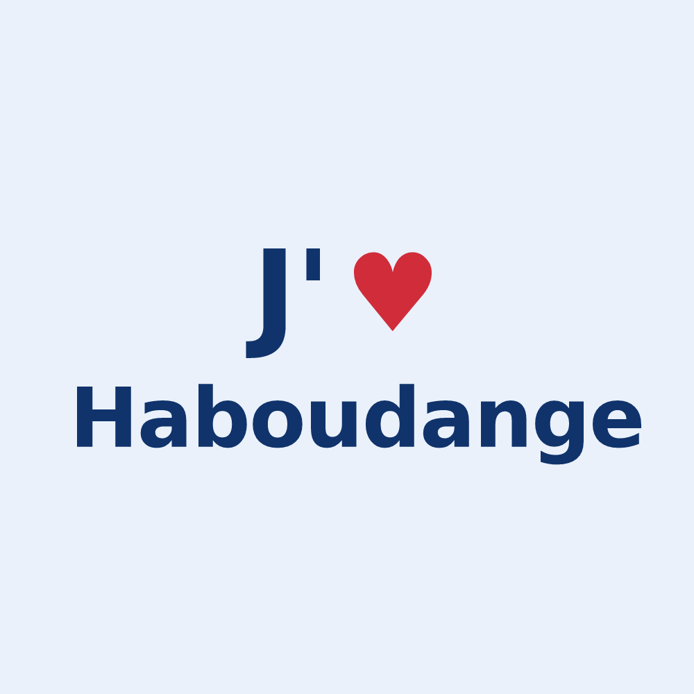 Sticker personnalisé Haboudange — design J'aime Haboudange