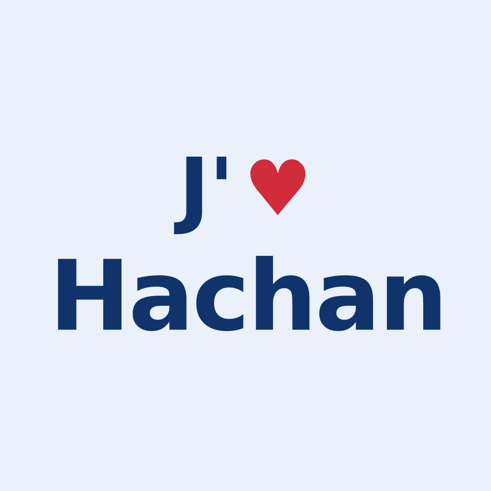 Sticker personnalisé Hachan — design J'aime Hachan