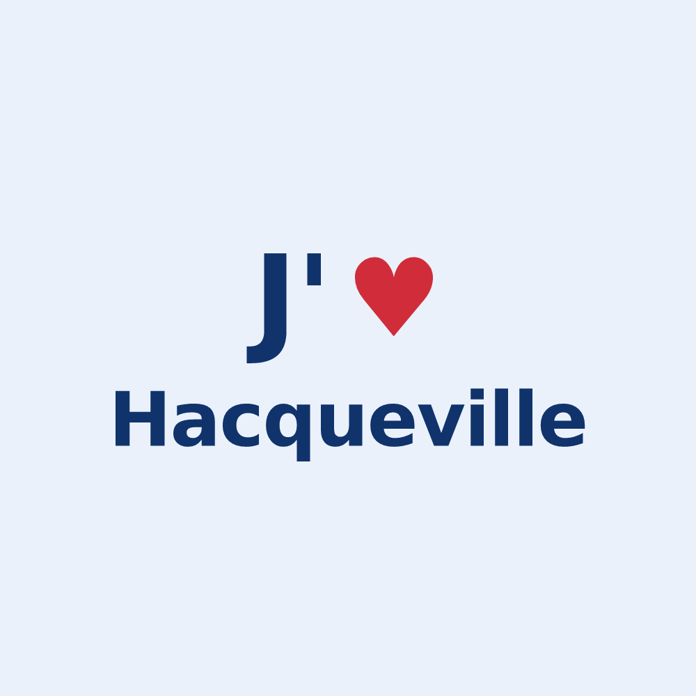 Sticker personnalisé Hacqueville — design J'aime Hacqueville