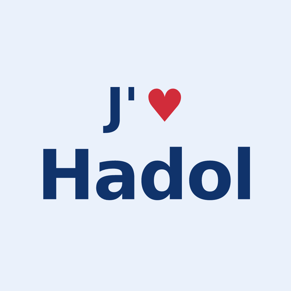 Sticker personnalisé Hadol — design J'aime Hadol