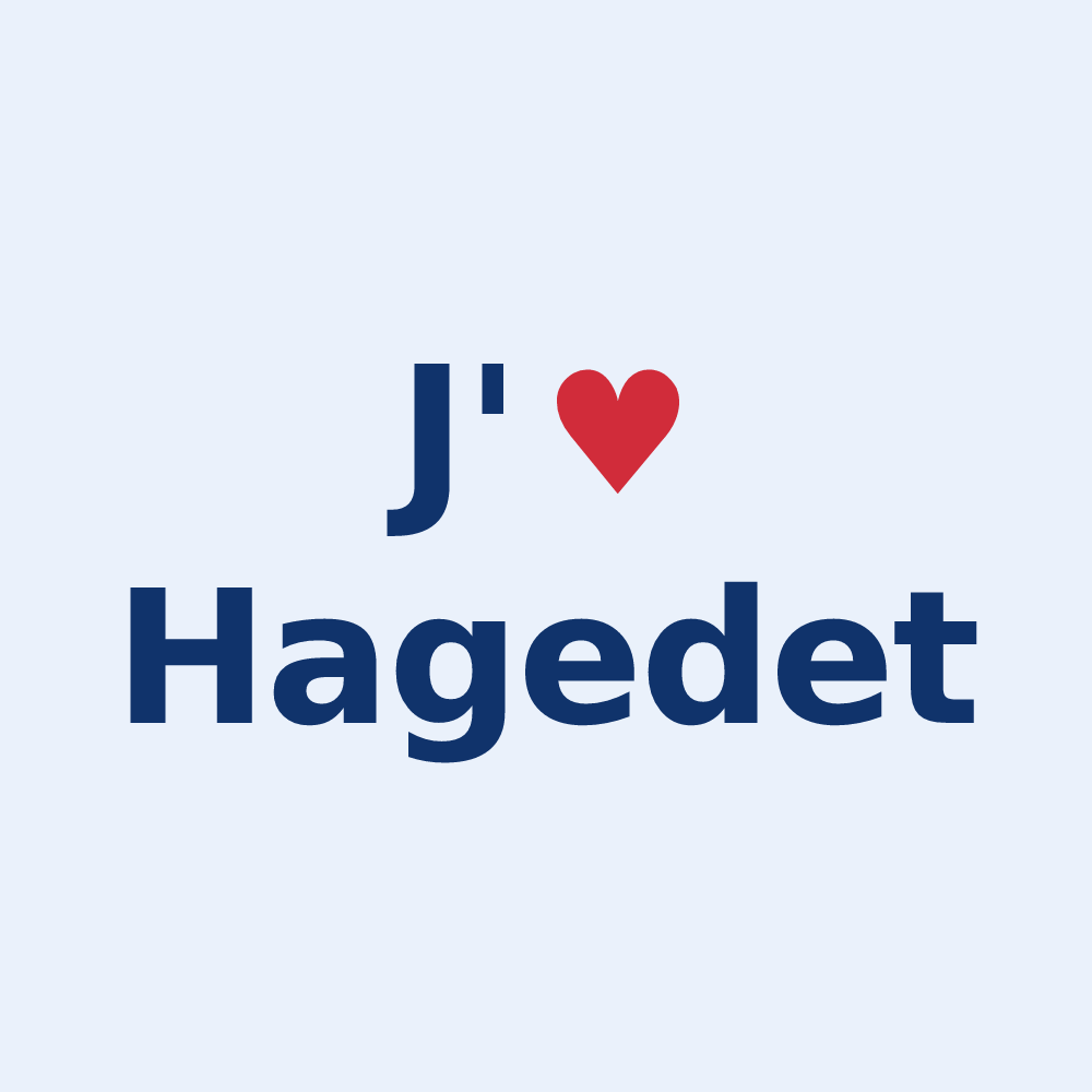 Sticker personnalisé Hagedet — design J'aime Hagedet