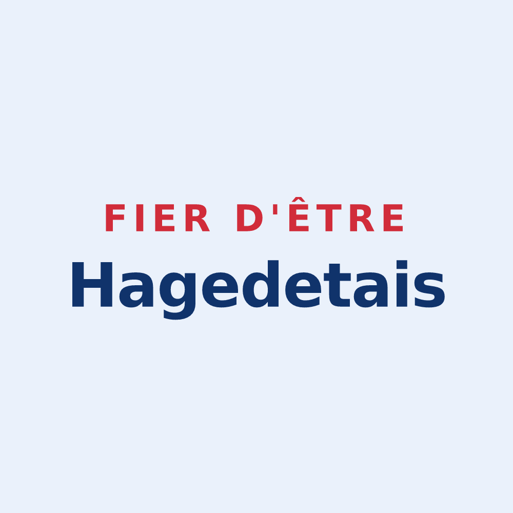 Sticker « Fier d'être Hagedetais » — design pour Hagedet