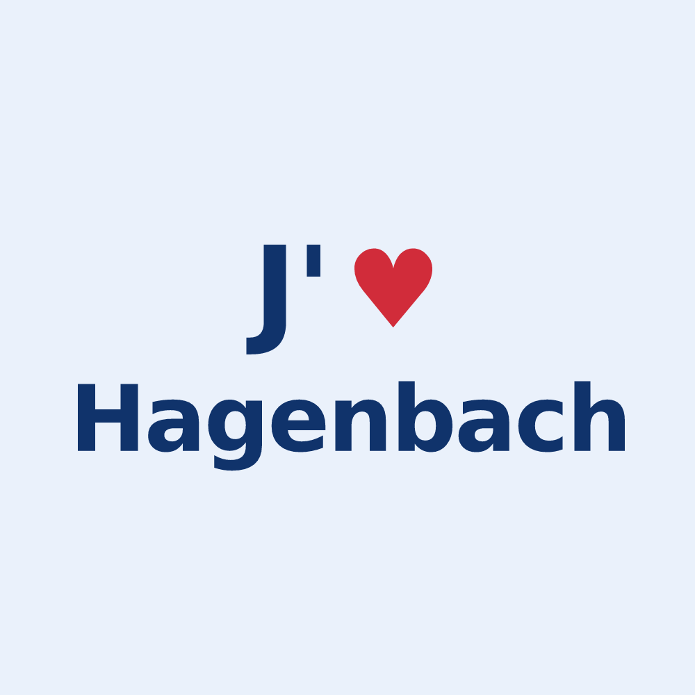Sticker personnalisé Hagenbach — design J'aime Hagenbach