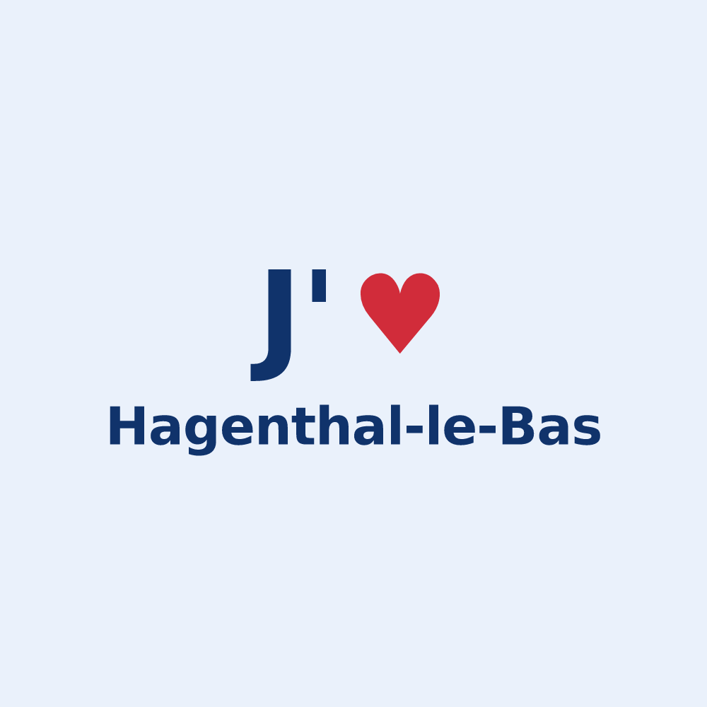 Sticker personnalisé Hagenthal-le-Bas — design J'aime Hagenthal-le-Bas