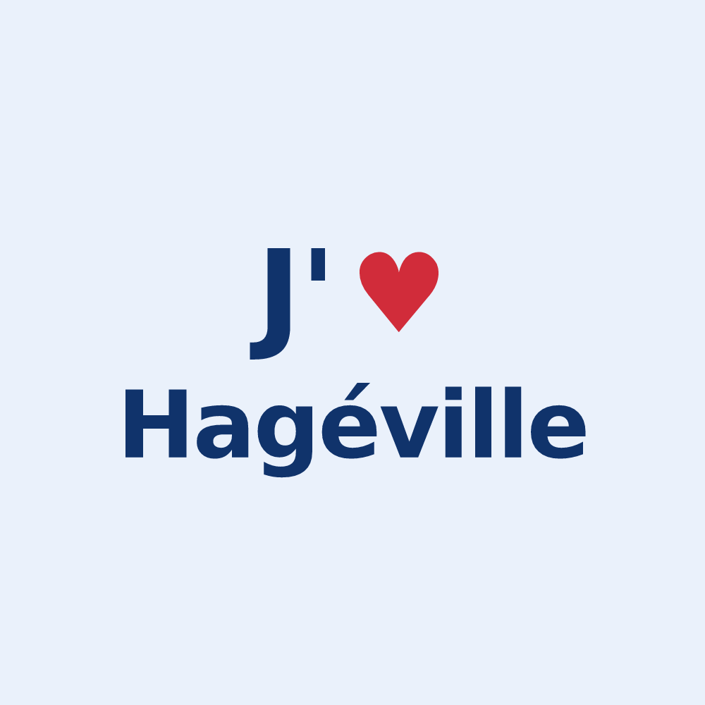 Sticker personnalisé Hagéville — design J'aime Hagéville