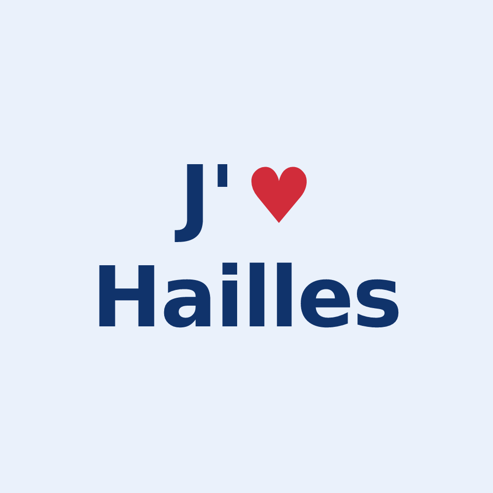 Sticker personnalisé Hailles — design J'aime Hailles