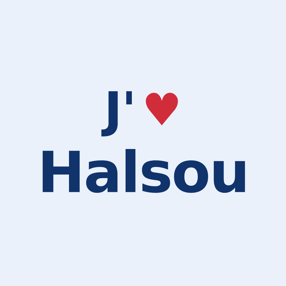 Sticker personnalisé Halsou — design J'aime Halsou