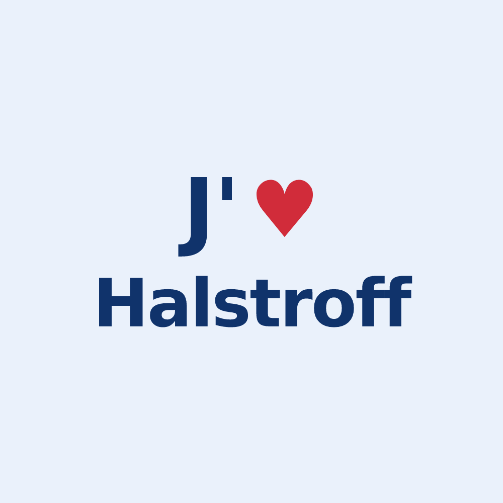 Sticker personnalisé Halstroff — design J'aime Halstroff