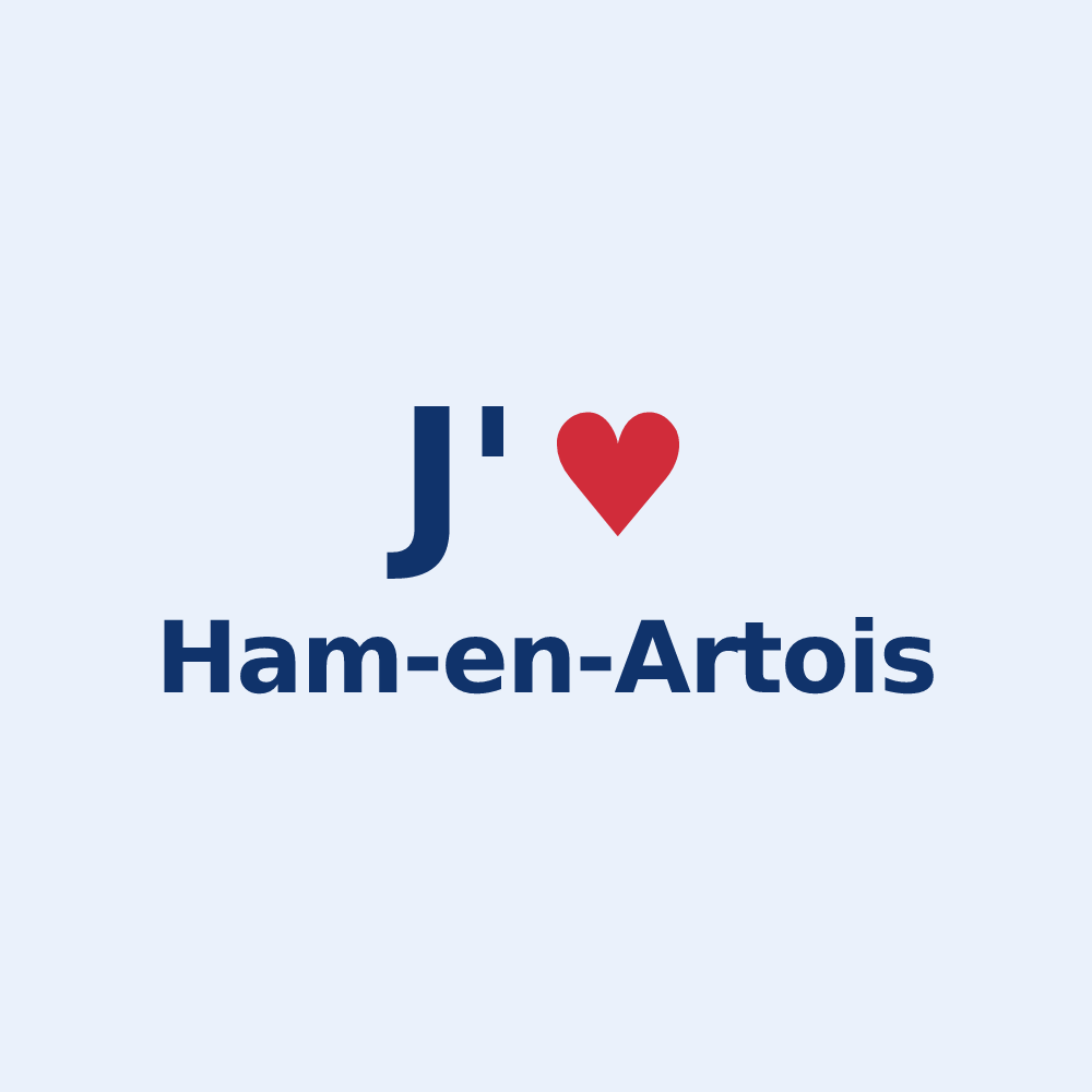 Sticker personnalisé Ham-en-Artois — design J'aime Ham-en-Artois