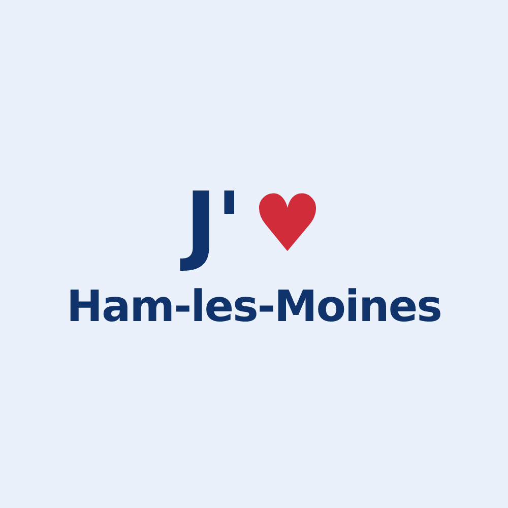 Sticker personnalisé Ham-les-Moines — design J'aime Ham-les-Moines