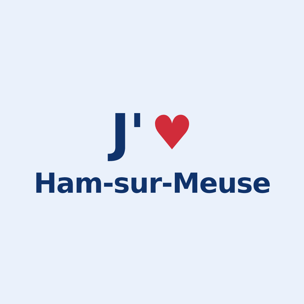 Sticker personnalisé Ham-sur-Meuse — design J'aime Ham-sur-Meuse