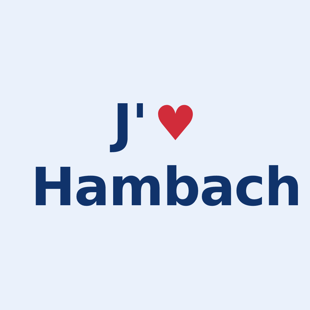 Sticker personnalisé Hambach — design J'aime Hambach