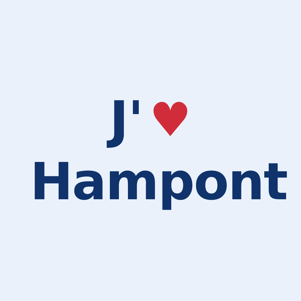Sticker personnalisé Hampont — design J'aime Hampont