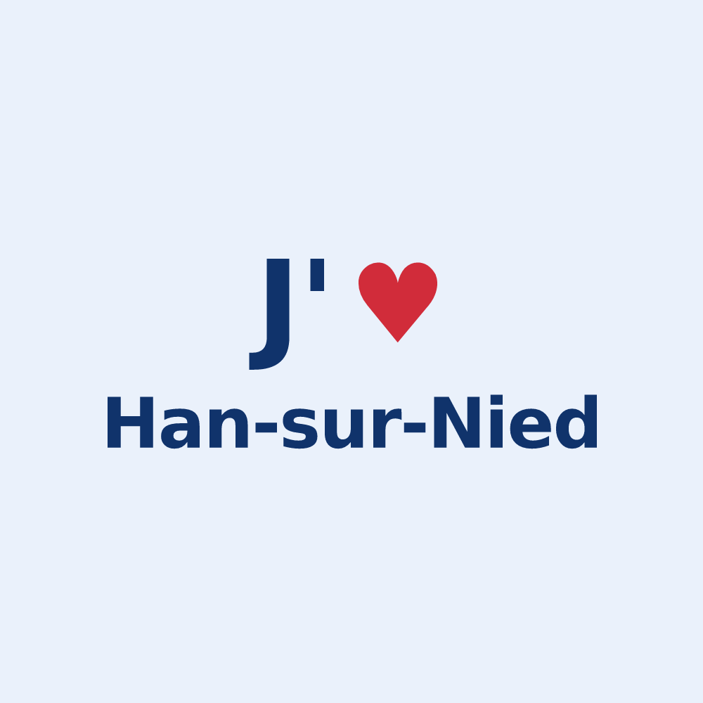 Sticker personnalisé Han-sur-Nied — design J'aime Han-sur-Nied
