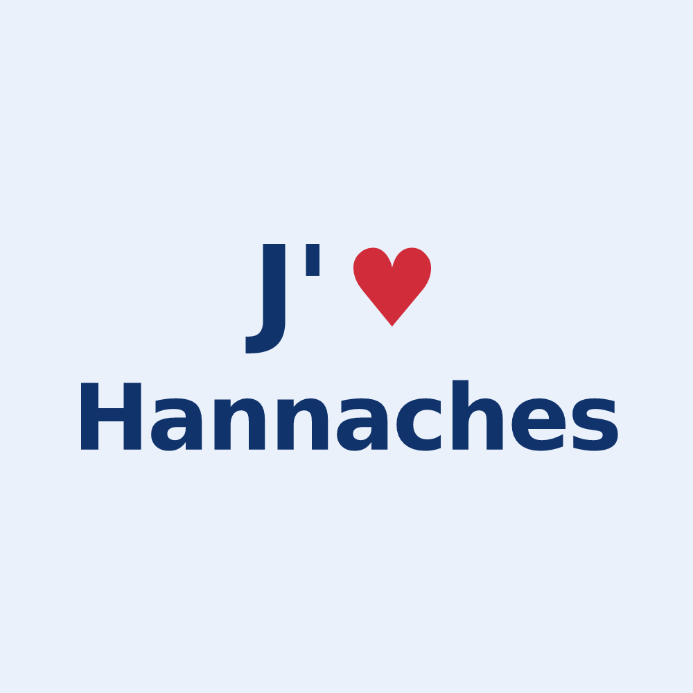 Sticker personnalisé Hannaches — design J'aime Hannaches
