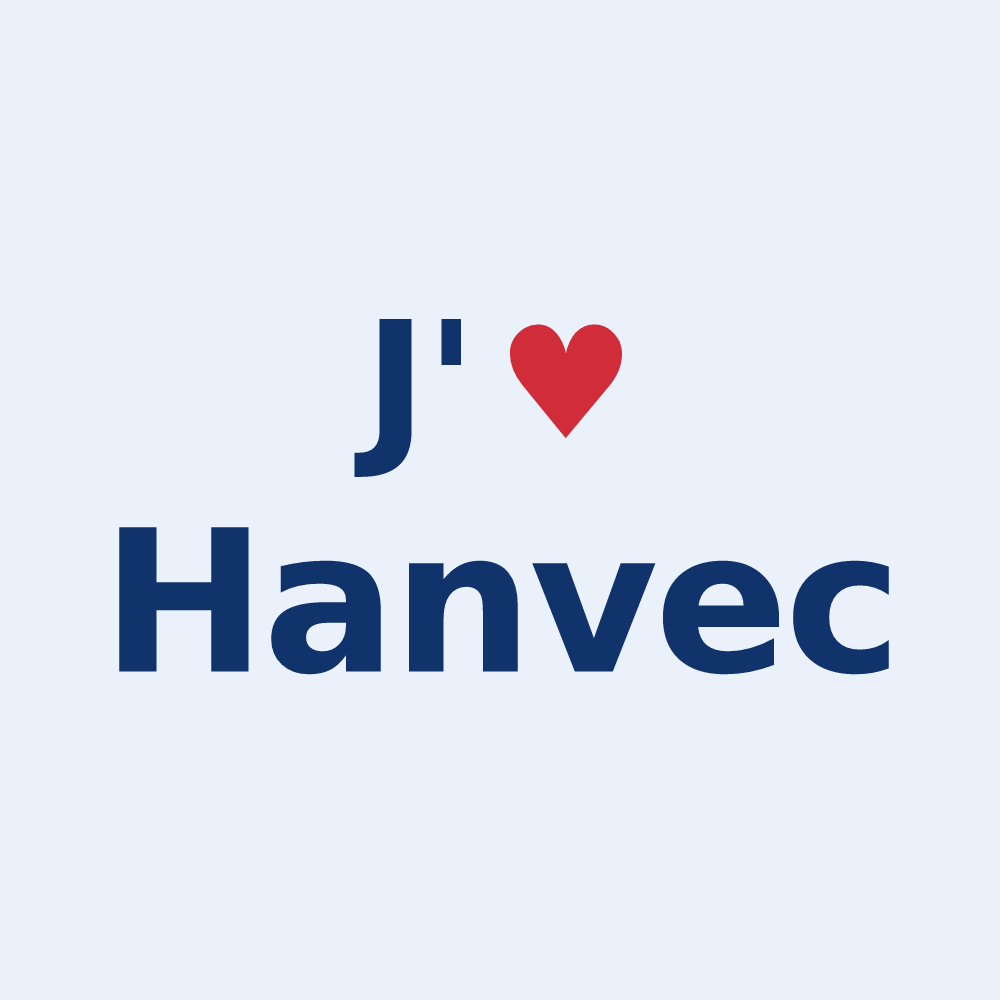 Sticker personnalisé Hanvec — design J'aime Hanvec