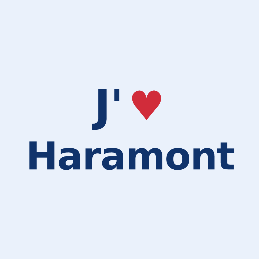 Sticker personnalisé Haramont — design J'aime Haramont