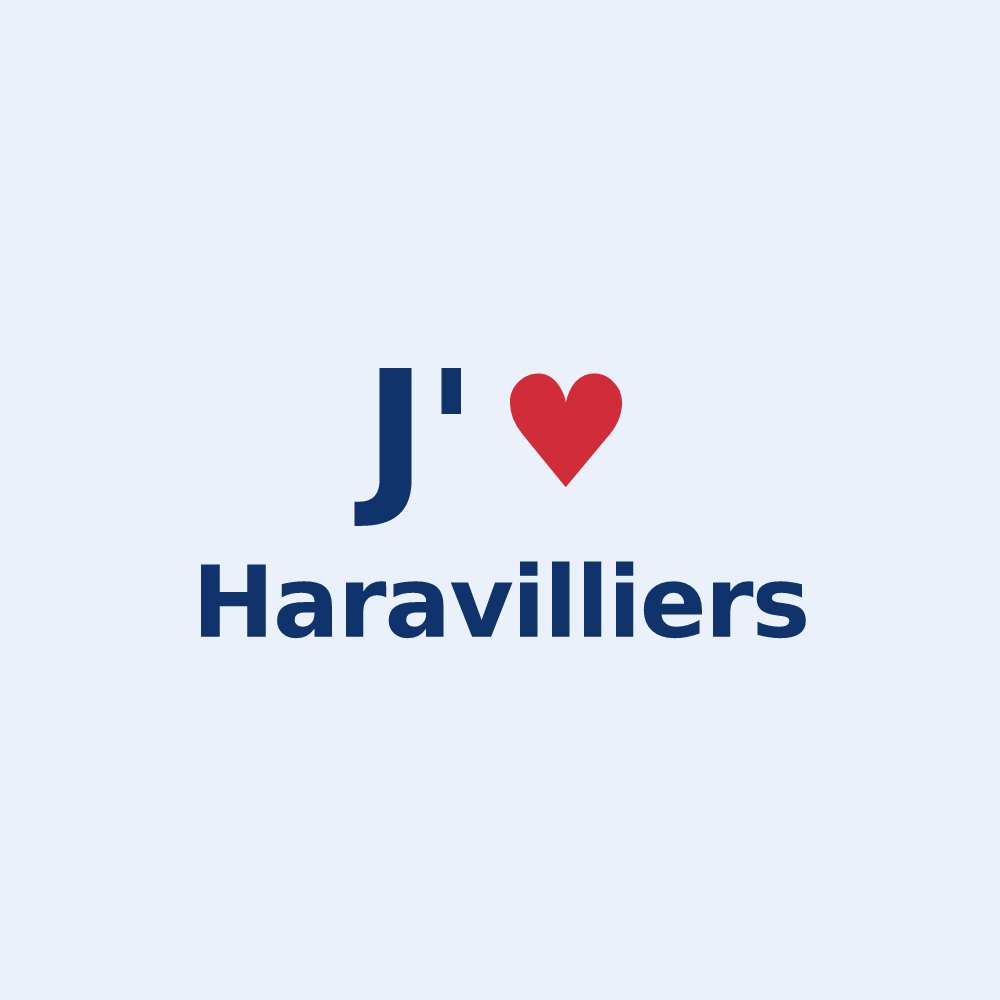 Sticker personnalisé Haravilliers — design J'aime Haravilliers