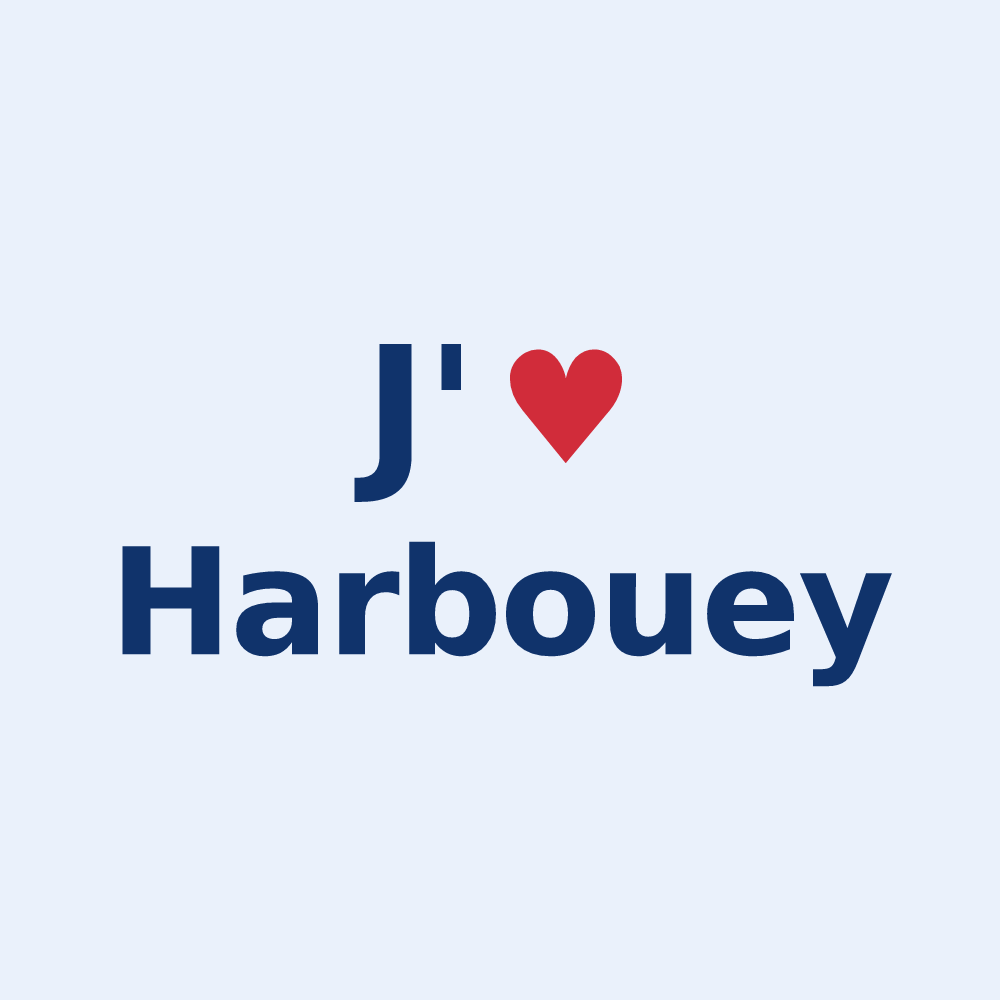 Sticker personnalisé Harbouey — design J'aime Harbouey