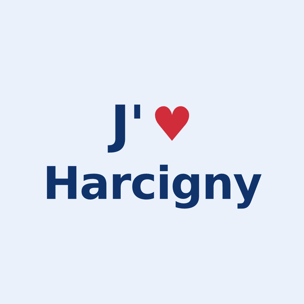 Sticker personnalisé Harcigny — design J'aime Harcigny