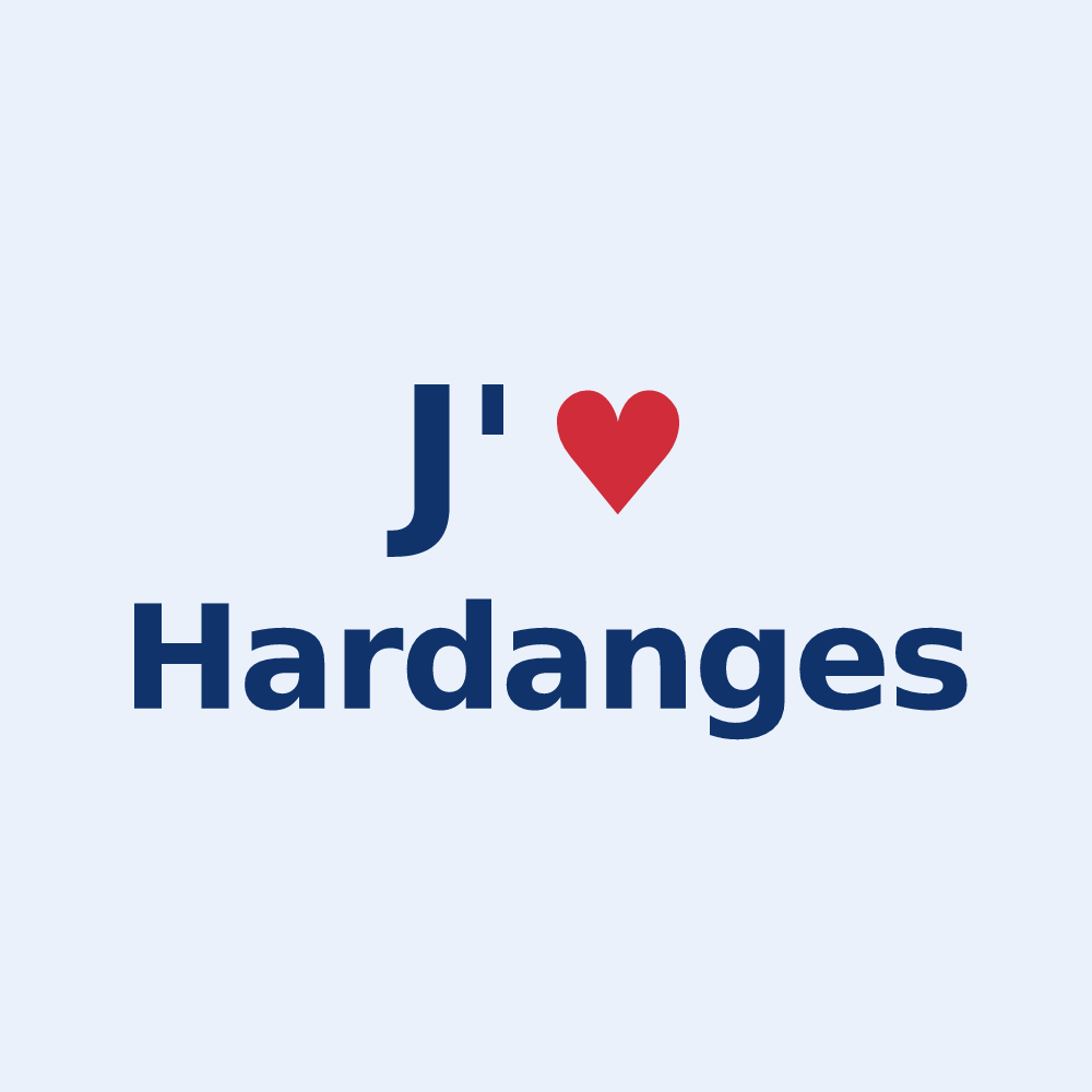 Sticker personnalisé Hardanges — design J'aime Hardanges