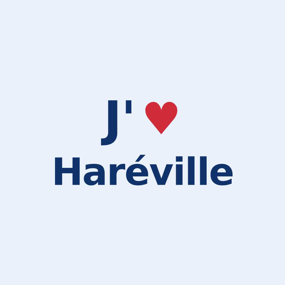 Sticker personnalisé Haréville — design J'aime Haréville