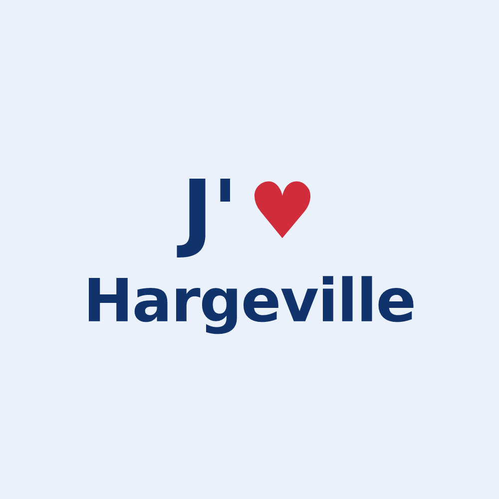 Sticker personnalisé Hargeville — design J'aime Hargeville