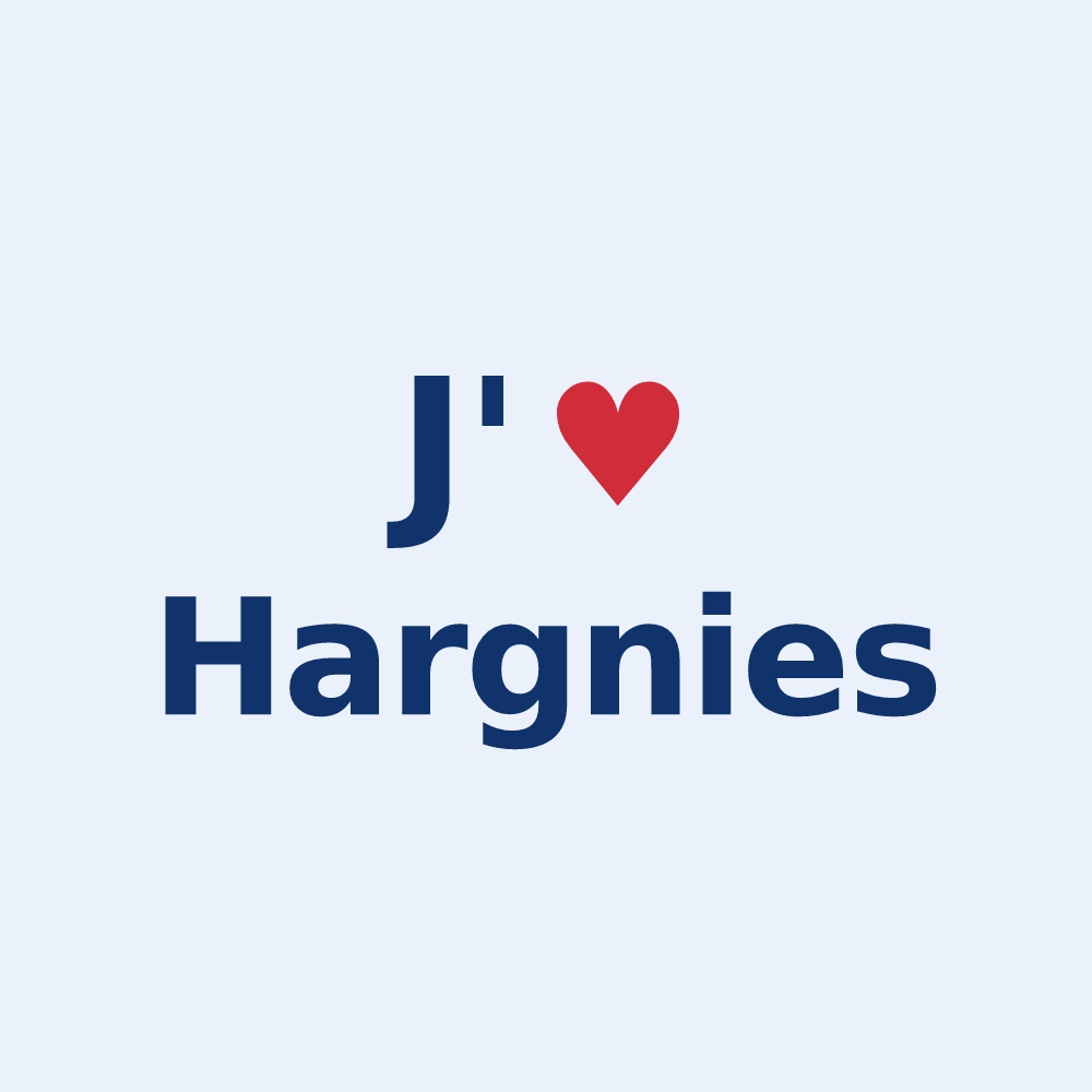 Sticker personnalisé Hargnies — design J'aime Hargnies