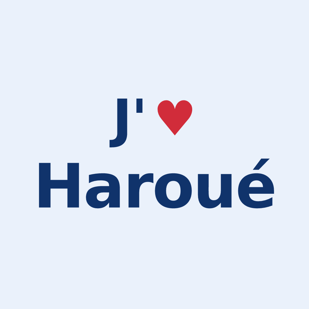 Sticker personnalisé Haroué — design J'aime Haroué