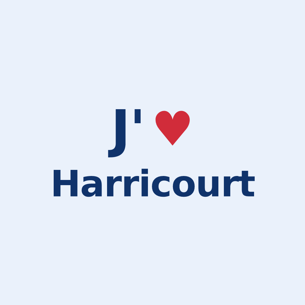 Sticker personnalisé Harricourt — design J'aime Harricourt