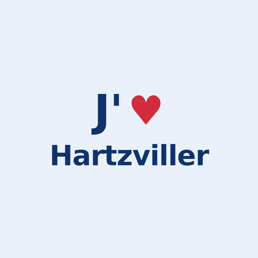 Sticker personnalisé Hartzviller — design J'aime Hartzviller