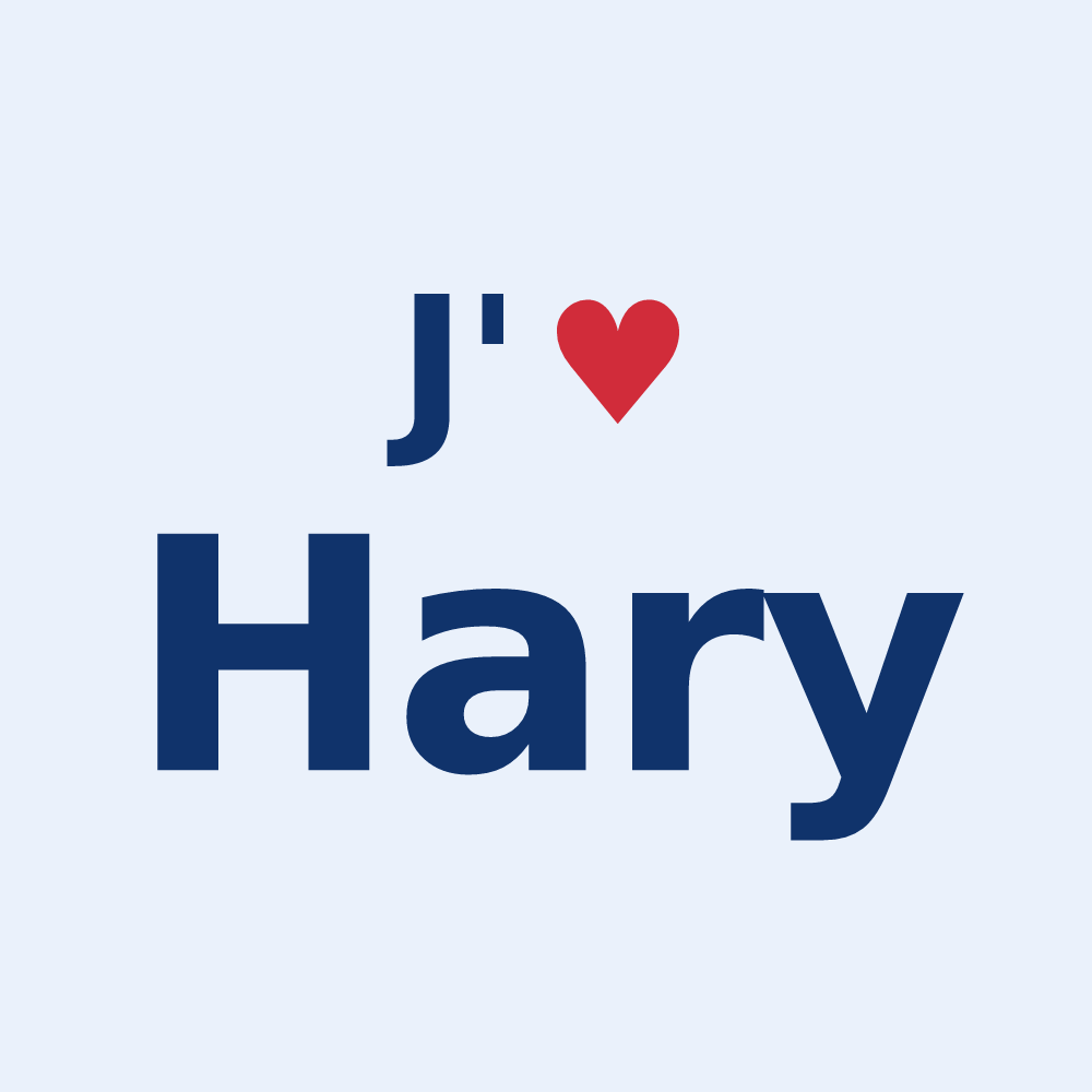 Sticker personnalisé Hary — design J'aime Hary