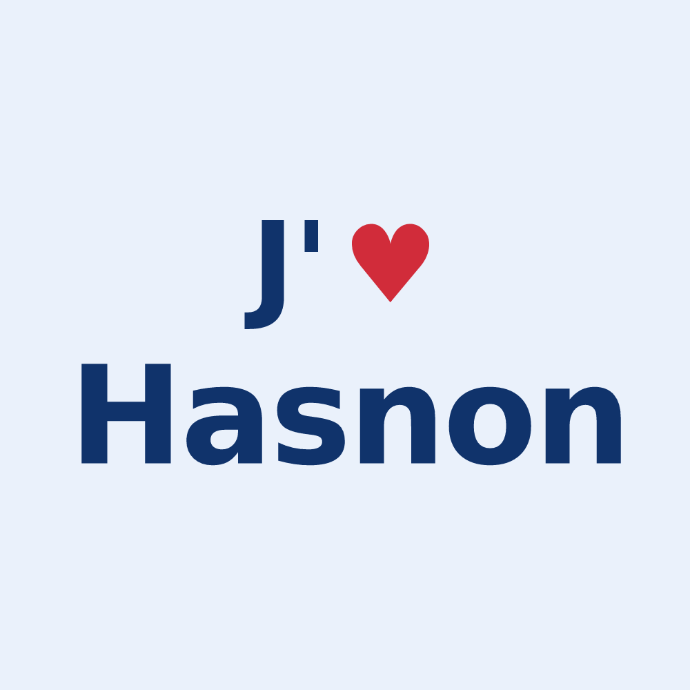 Sticker personnalisé Hasnon — design J'aime Hasnon