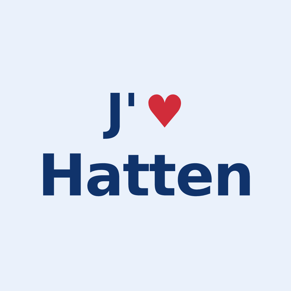 Sticker personnalisé Hatten — design J'aime Hatten