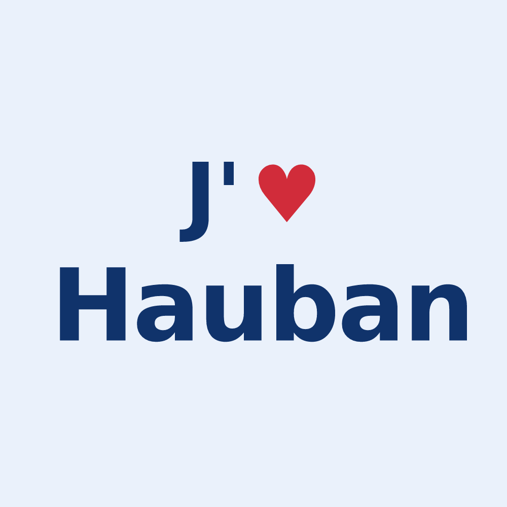 Sticker personnalisé Hauban — design J'aime Hauban