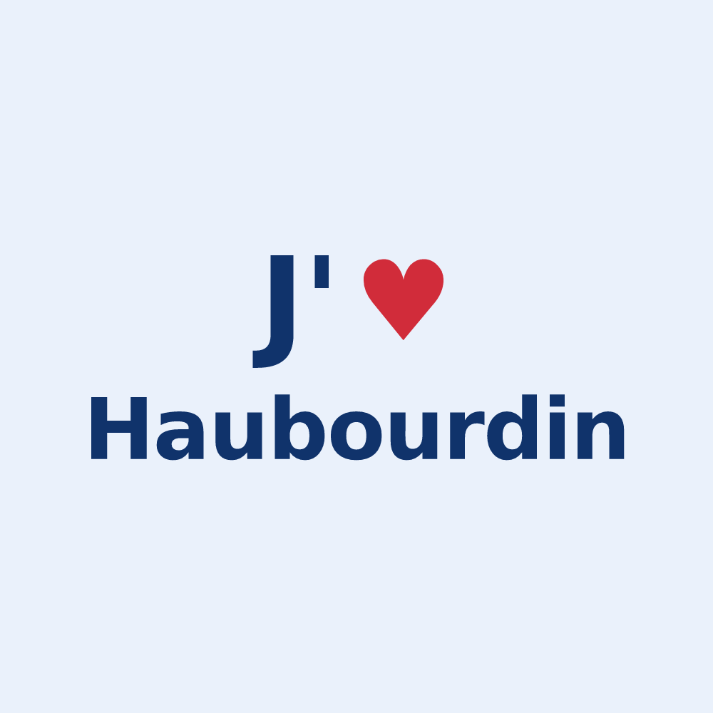 Sticker personnalisé Haubourdin — design J'aime Haubourdin