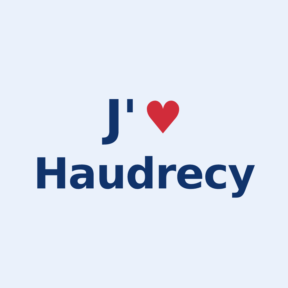 Sticker personnalisé Haudrecy — design J'aime Haudrecy