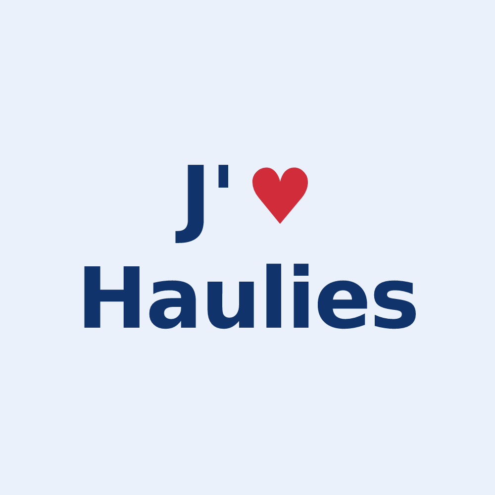 Sticker personnalisé Haulies — design J'aime Haulies